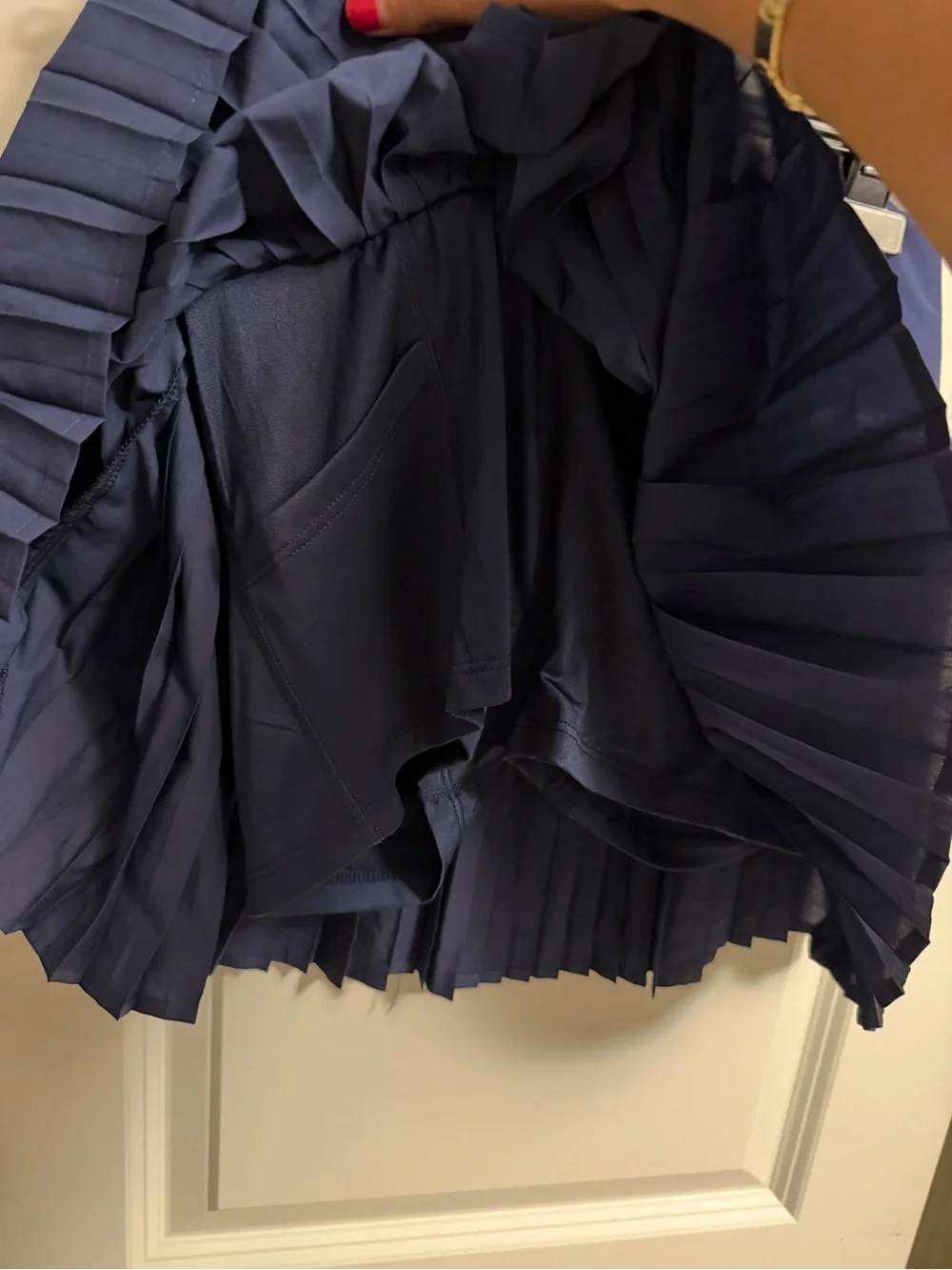 AS Revival Pleated Athletic Skort Navy with White Trim NWT